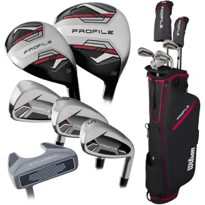 Ready to Ship Wilson Profile 7-Piece Stand Bag Package Set - Graphite Best-Selling, Indoor golf putting green, Clearance golf clubs