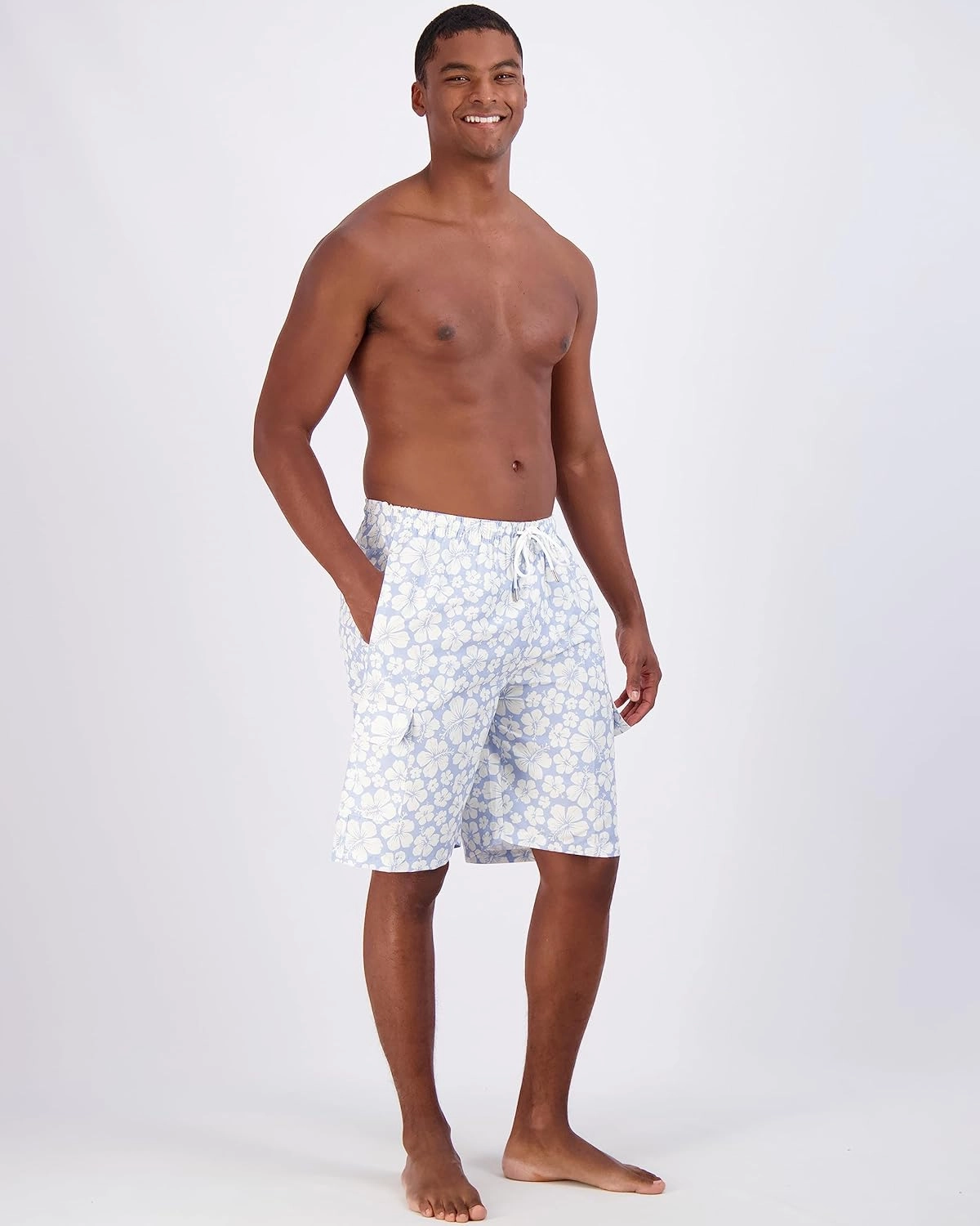 Real Essentials 3 Pack: Men's Swim Trunks with Cargo Pockets & Mesh Lining (Available in Big & Tall)