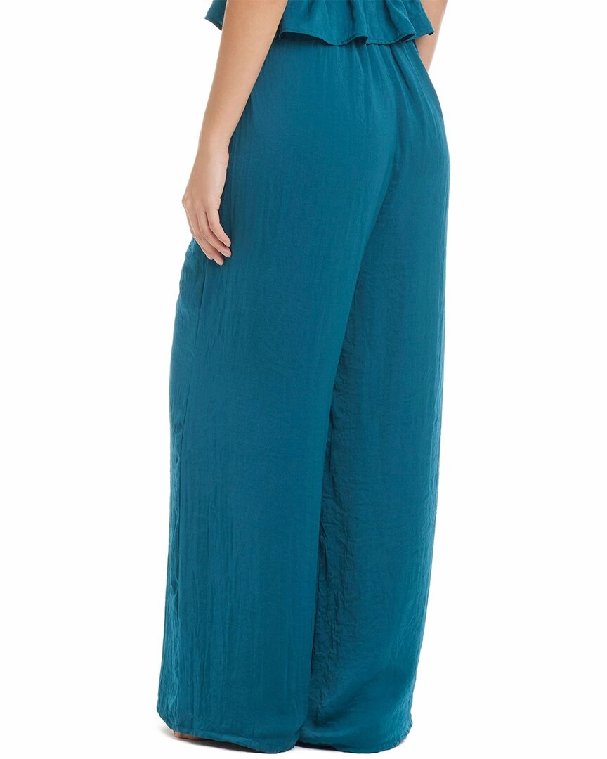 Red Carter Hammered Satin Cover-Up Wide Leg Pant