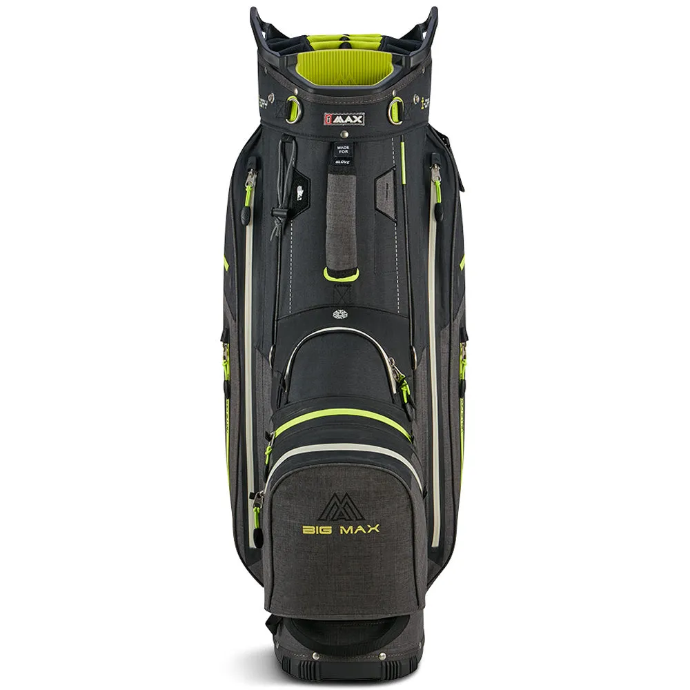 Big Max Aqua Tour 4 Waterproof Cart Bag - Black/Storm/Charcoal/Lime, Golf accessories for women, Golf putter for beginners