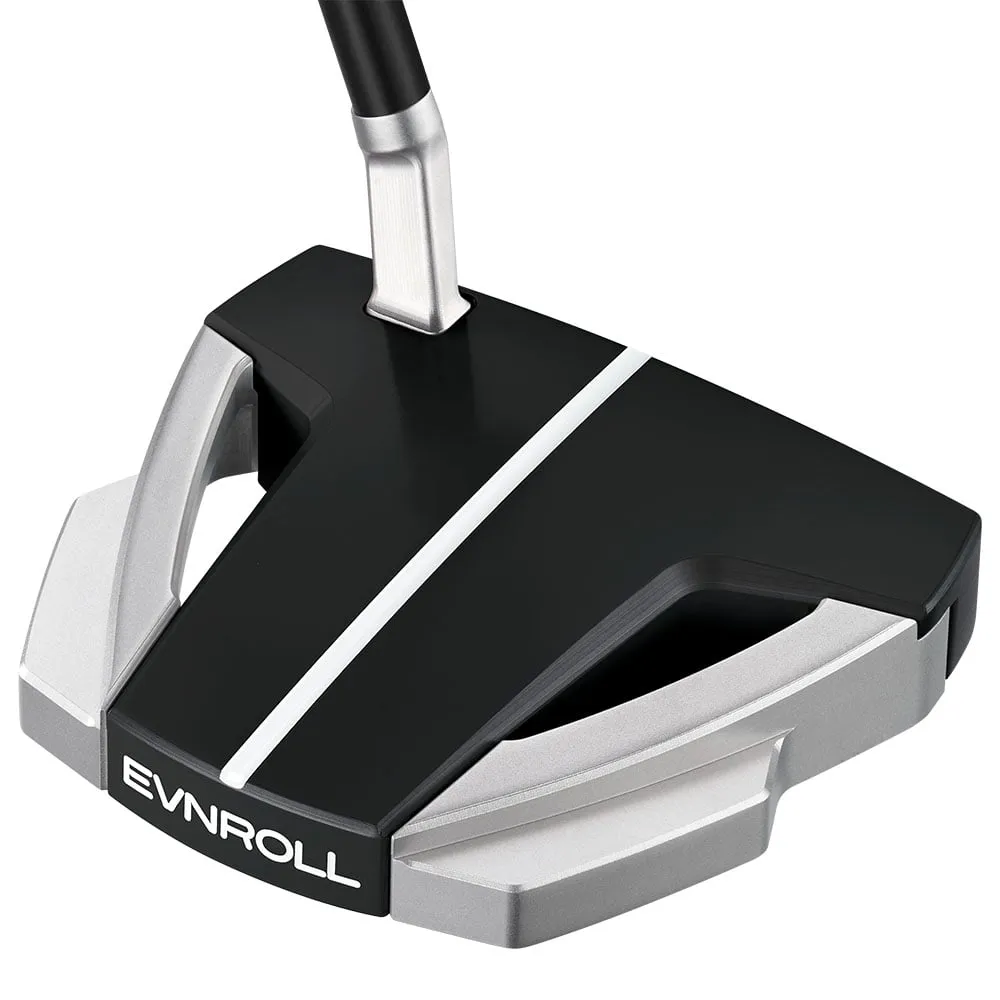 Evnroll EV12 Black Inline Short Slant MOI Mallet Putter - 350g, Golf club cleaning brush, Golf hybrid club