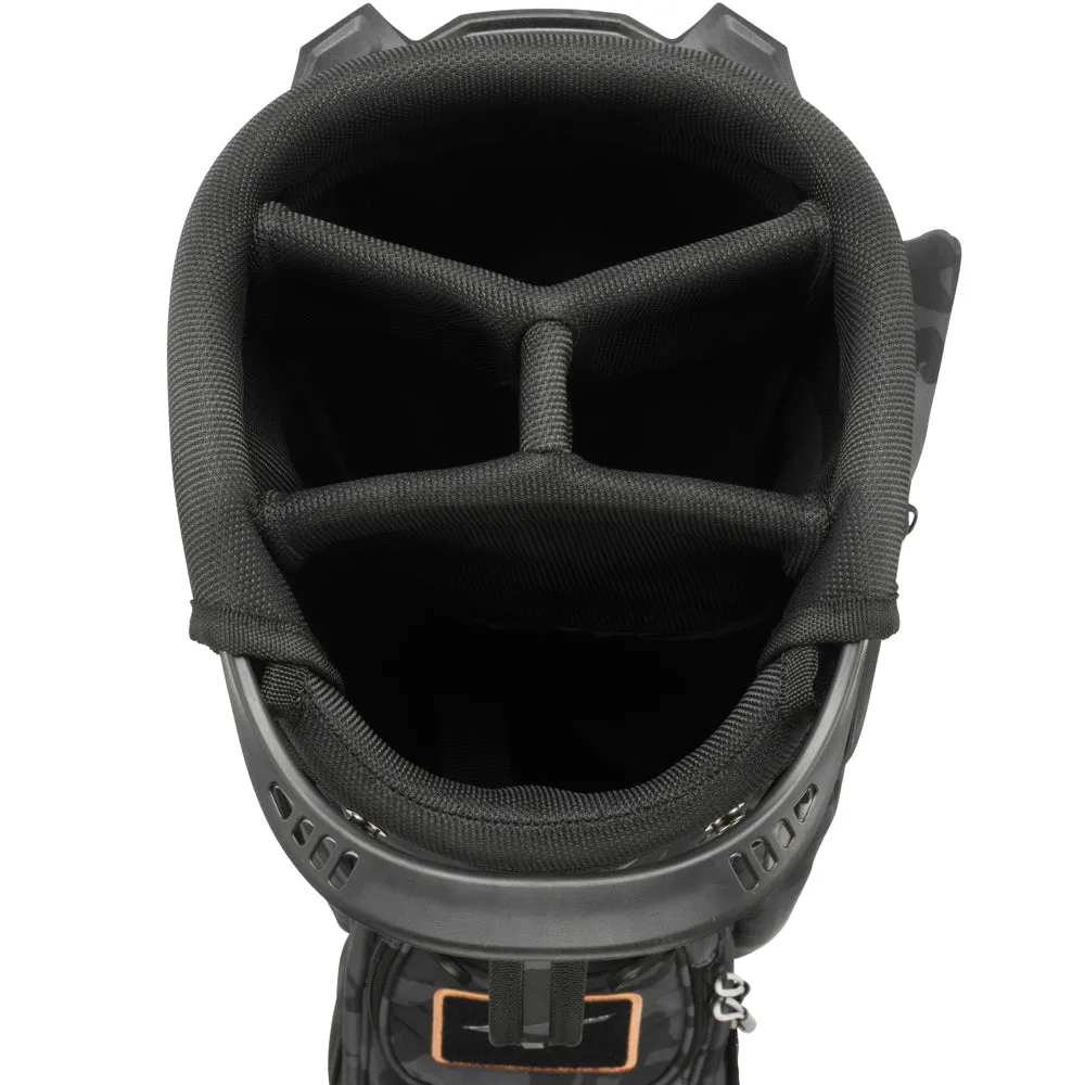 Mizuno BR-D3 Stand Bag - Black Camo/Copper, Recycled golf accessories, Golf stand bag
