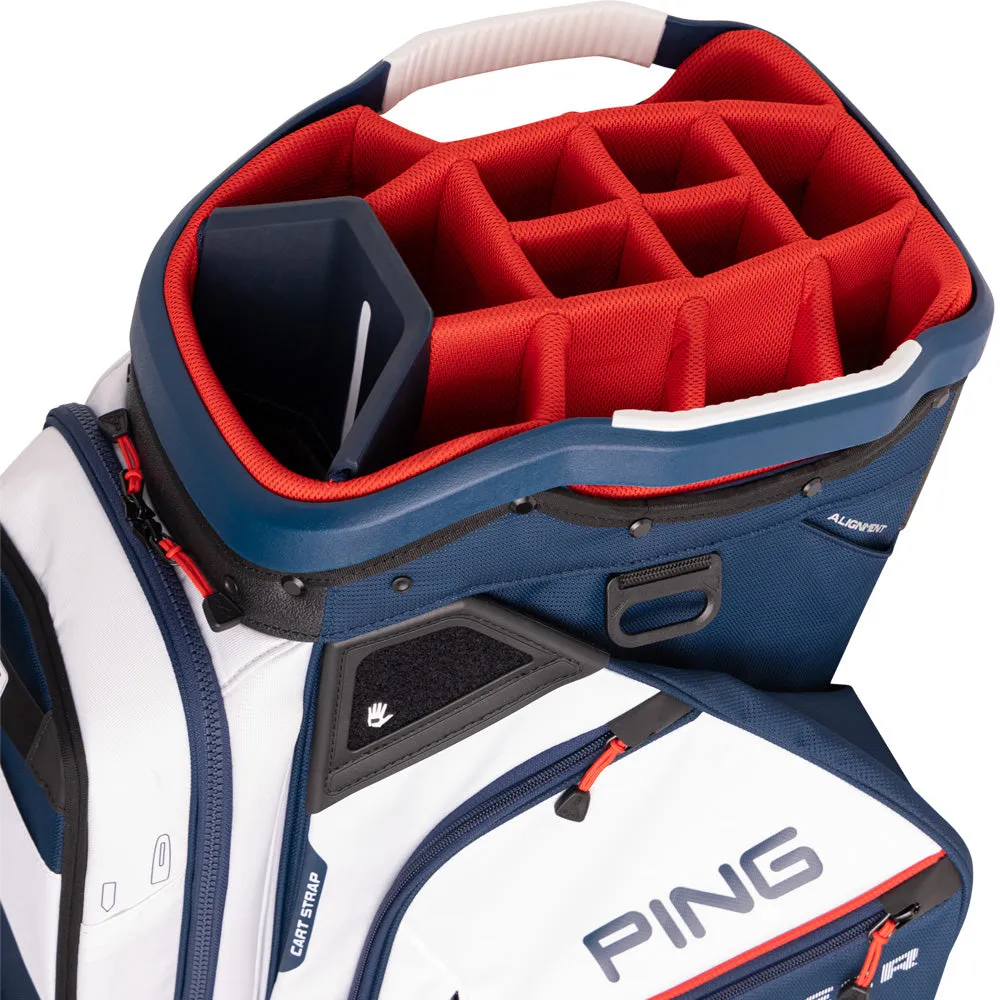 Ping Pioneer 244 Cart Bag - Black, Golf cart bag with 14 dividers, Golf cart accessories
