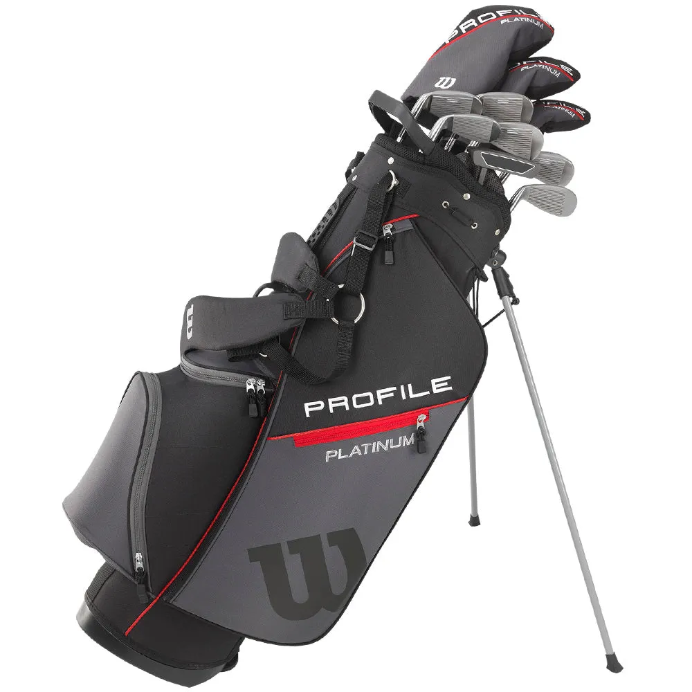 Wilson Profile Platinum 11-Piece Stand Bag Package Set - Steel, Golf club travel bag hard case