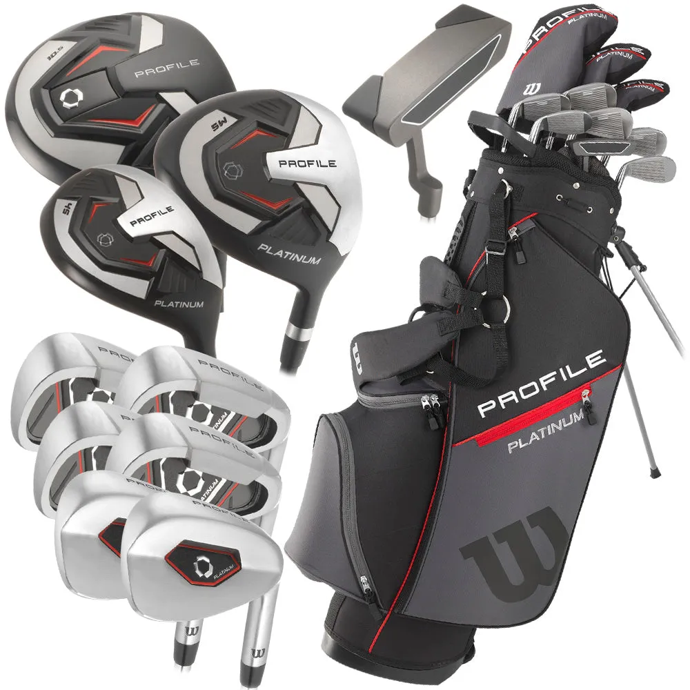 Refined for You Wilson Profile Platinum 11-Piece Stand Bag Package Set - Steel Best-Selling, Adidas golf shoes, Ladies golf clubs, Biodegradable golf balls