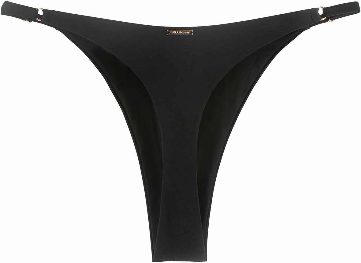RELLECIGA Women's Adjustable High Cut Thong Bikini Bottom
