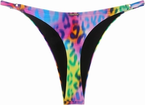 RELLECIGA Women's Adjustable High Cut Thong Bikini Bottom