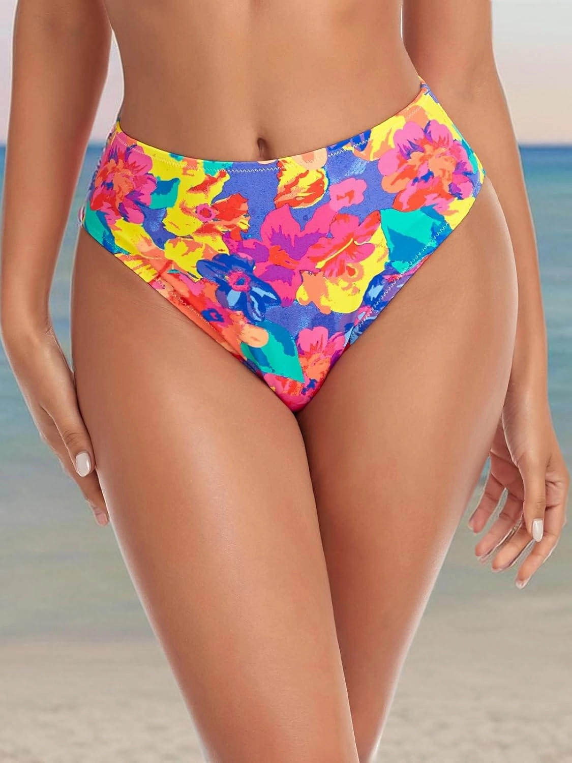 RELLECIGA Women's High Cut Bikini Bottom