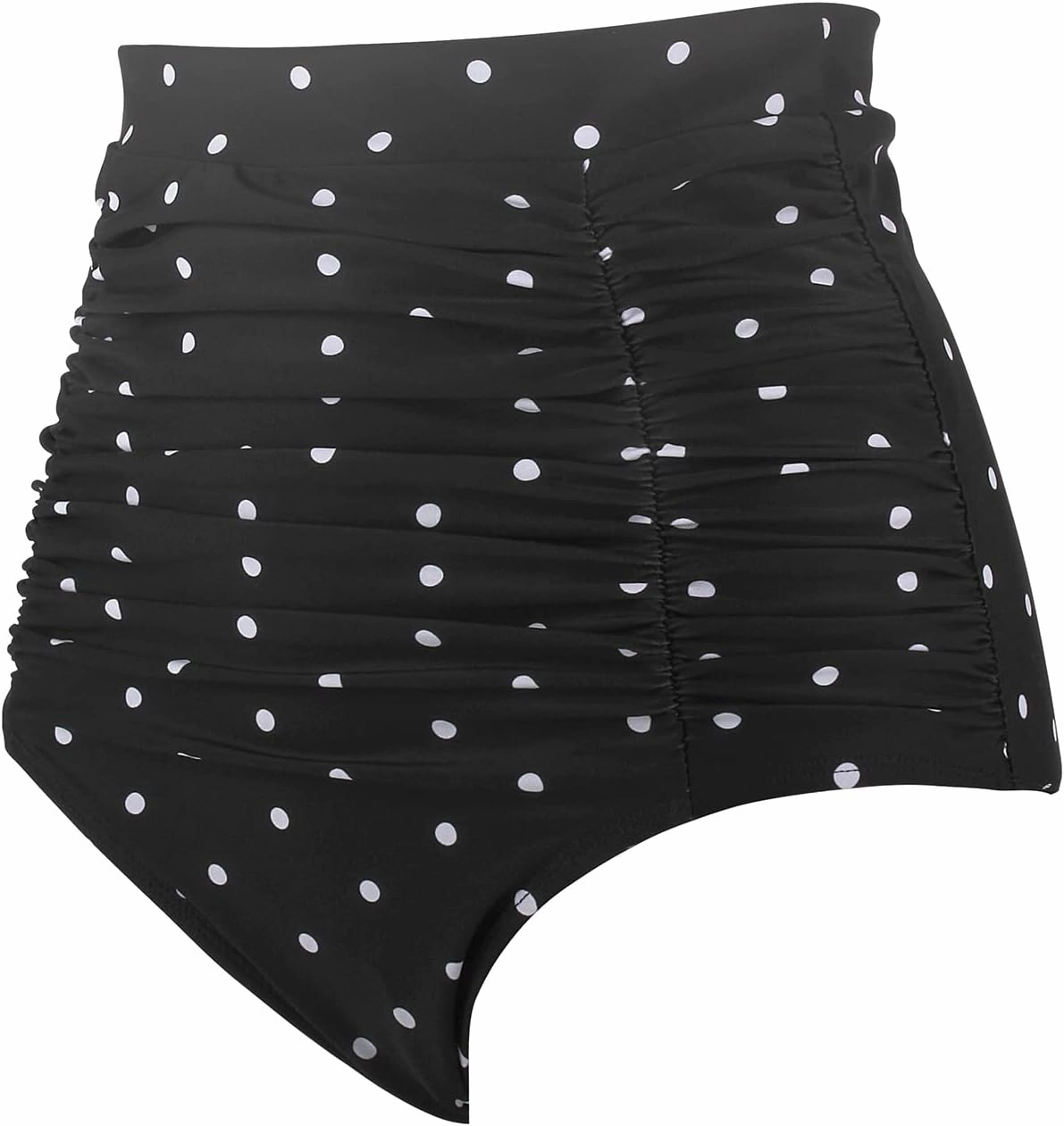 RELLECIGA Women's High Waisted Bikini Bottom Tummy Control Ruched Full Coverage Swim Bottom