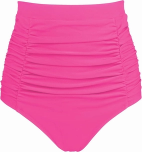 RELLECIGA Women's High Waisted Bikini Bottom Tummy Control Ruched Full Coverage Swim Bottom