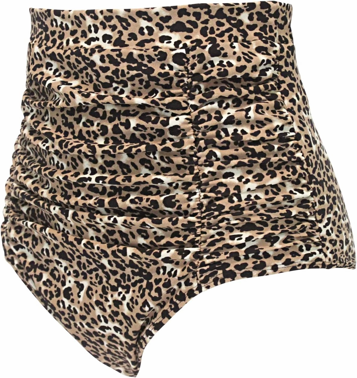 RELLECIGA Women's High Waisted Bikini Bottom Tummy Control Ruched Full Coverage Swim Bottom