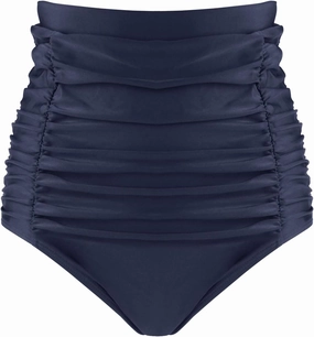 RELLECIGA Women's High Waisted Bikini Bottom Tummy Control Ruched Full Coverage Swim Bottom