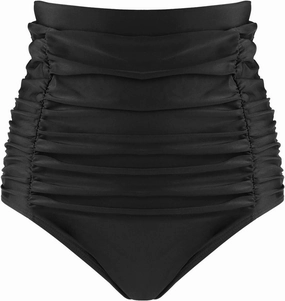 RELLECIGA Women's High Waisted Bikini Bottom Tummy Control Ruched Full Coverage Swim Bottom