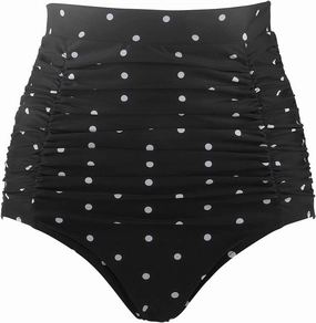 RELLECIGA Women's High Waisted Bikini Bottom Tummy Control Ruched Full Coverage Swim Bottom