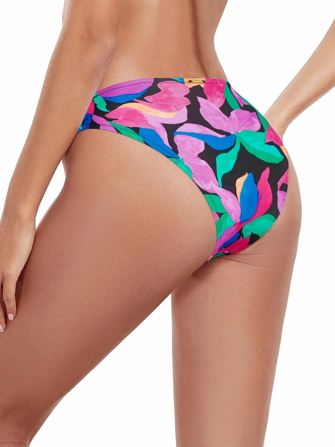 RELLECIGA Women's Mid Waisted High Cut Bikini Bottoms