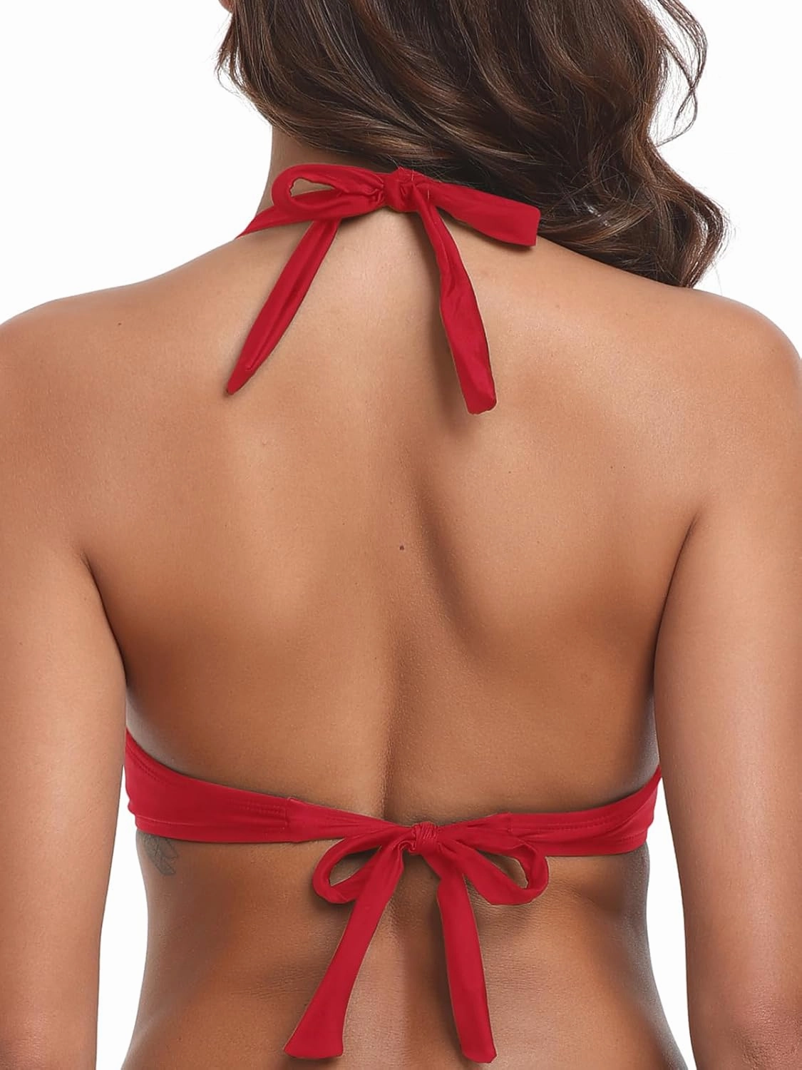 RELLECIGA Women's Push Up Bikini Top Knot Front Underwire Swimwear