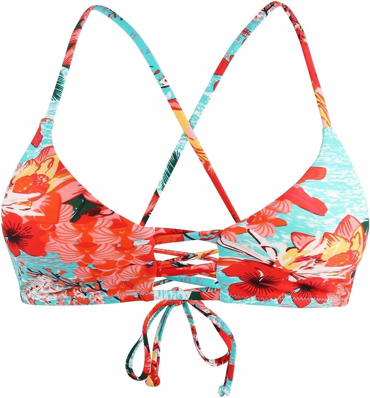RELLECIGA Women's Strappy Bikini Top
