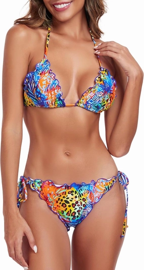 RELLECIGA Women's Wavy Bikini Set