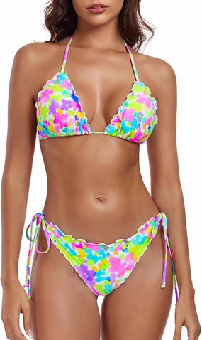 RELLECIGA Women's Wavy Bikini Set