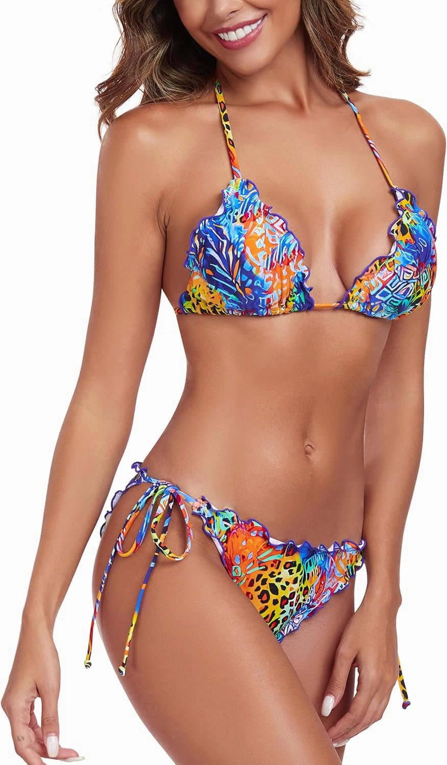 RELLECIGA Women's Wavy Bikini Set