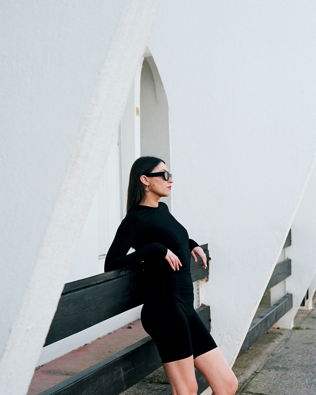 RIBBED COMPOSED Shorts | Black