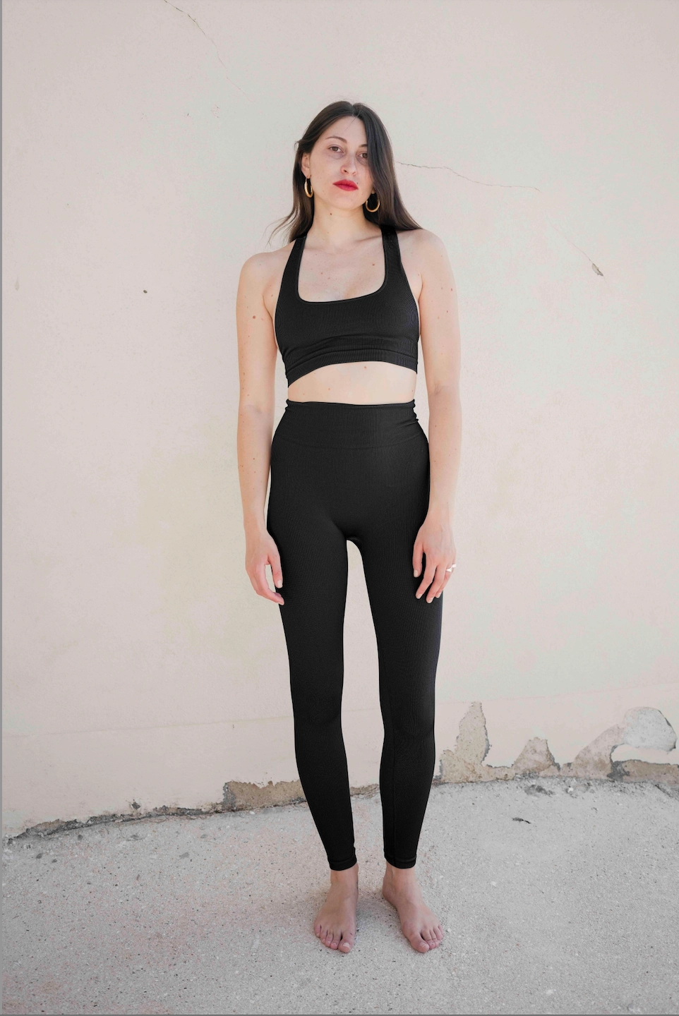 RIBBED ELATED Bra Top | Black