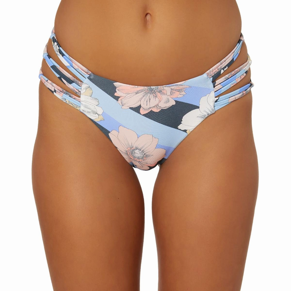 Roxbury Boulders Womens Strappy Floral Print Swim Bottom Separates