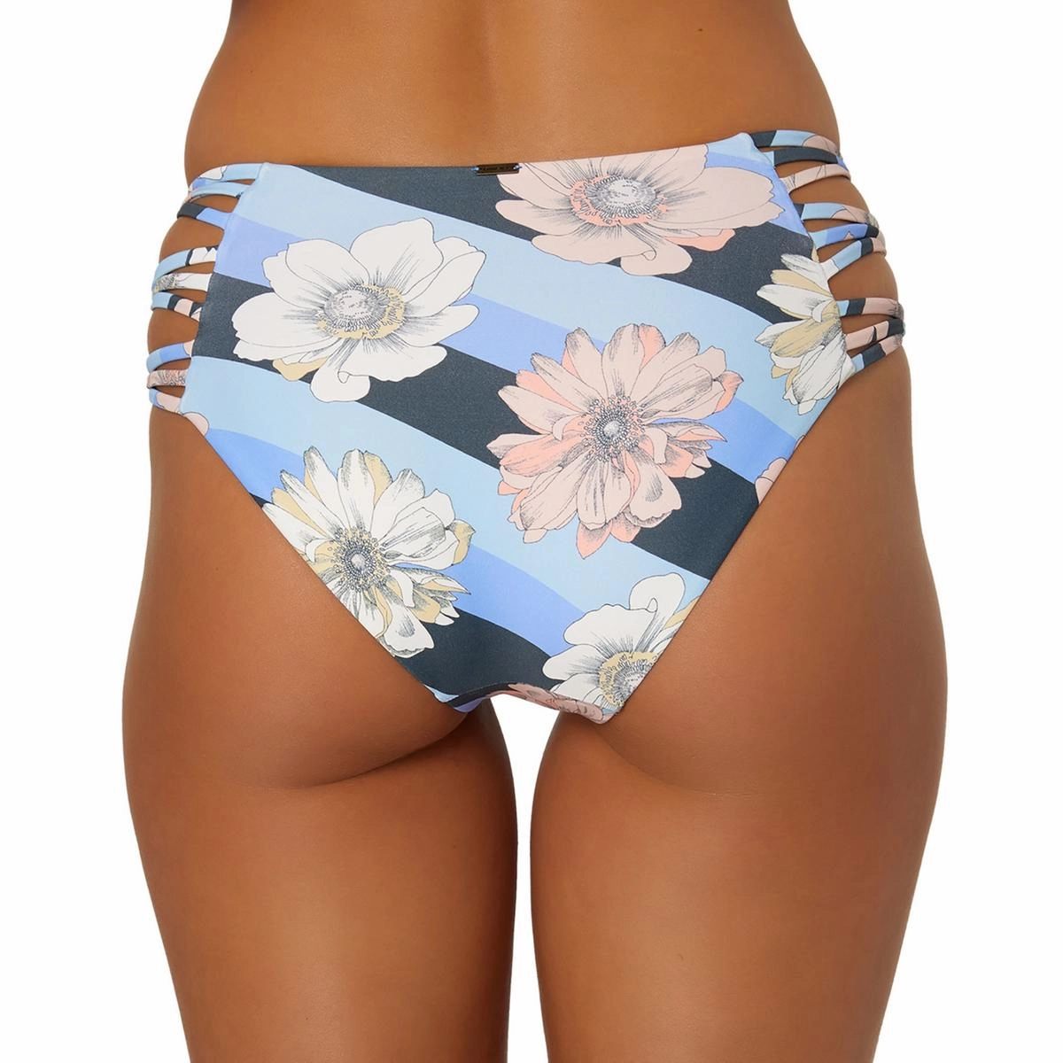 Roxbury Boulders Womens Strappy Floral Print Swim Bottom Separates