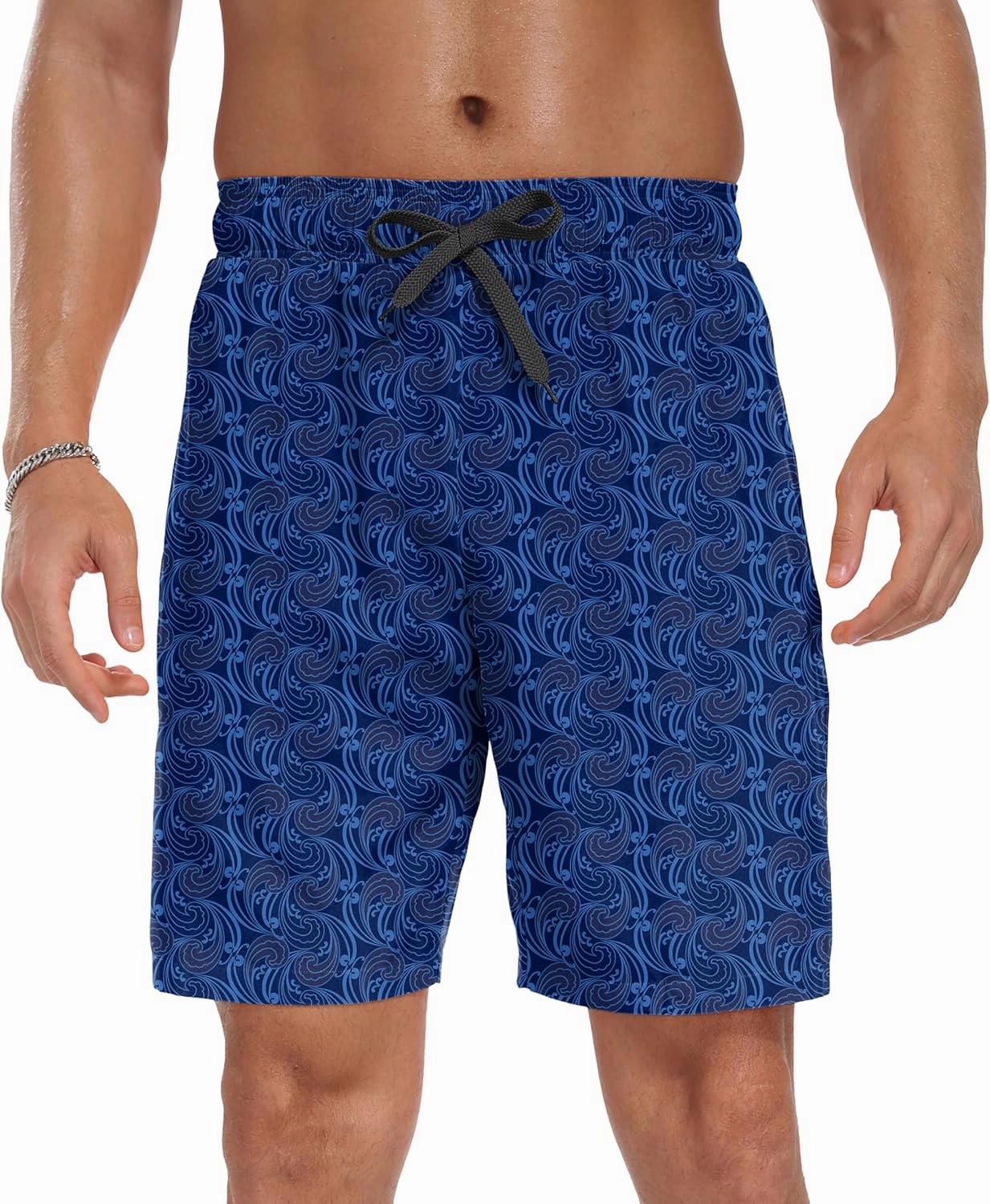 Sailwind Men Swim Trunks with Compression Liner 9" Beach Shorts Quick Dry with Zipper Pockets Board Shorts