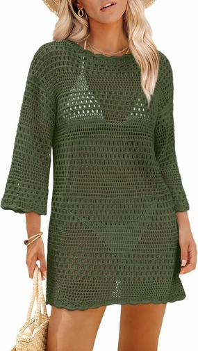 SAMPEEL Swimsuit Coverup for Women Beach Vacation Clothes Bathing Suit Cover Up Crochet Dresses Summer Cruise Outfits 2025