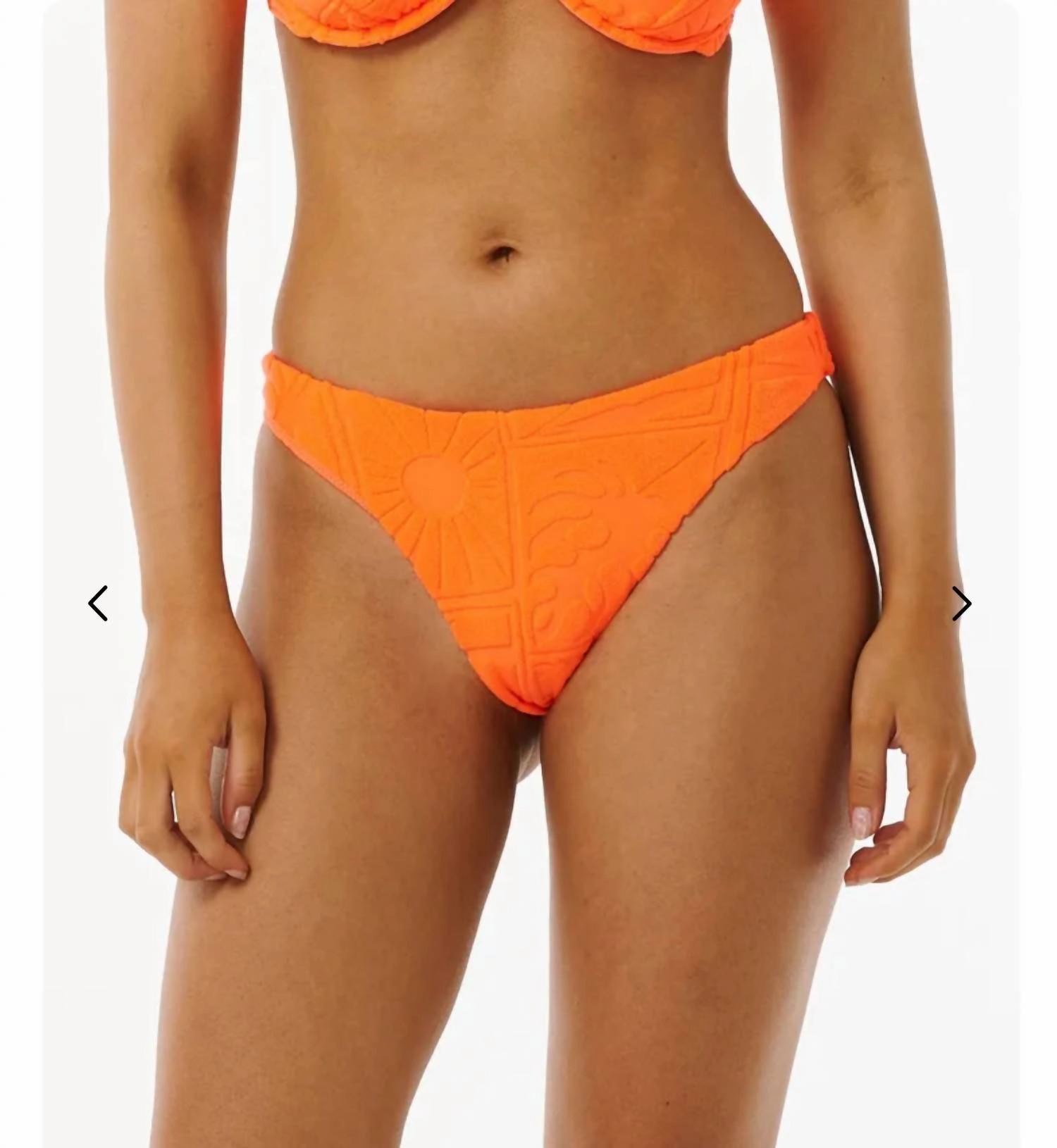 Santorini Terry Hi-Leg Skimpy In Bright Orange