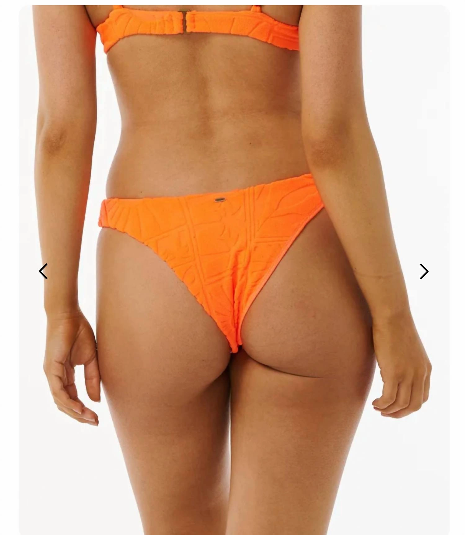 Santorini Terry Hi-Leg Skimpy In Bright Orange