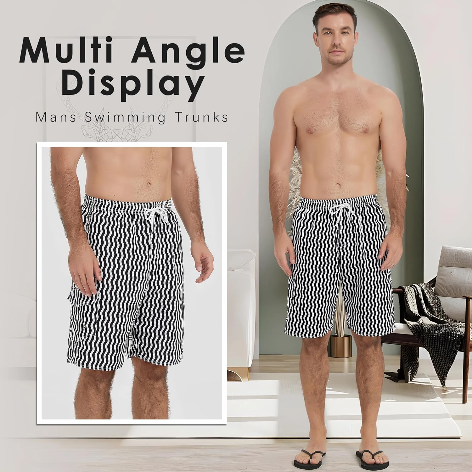 Scotamalone Mens Swim Trunks Swimming Shorts Swimwear Bathing Suits Quick Dry 11 Inch with Mesh Lining