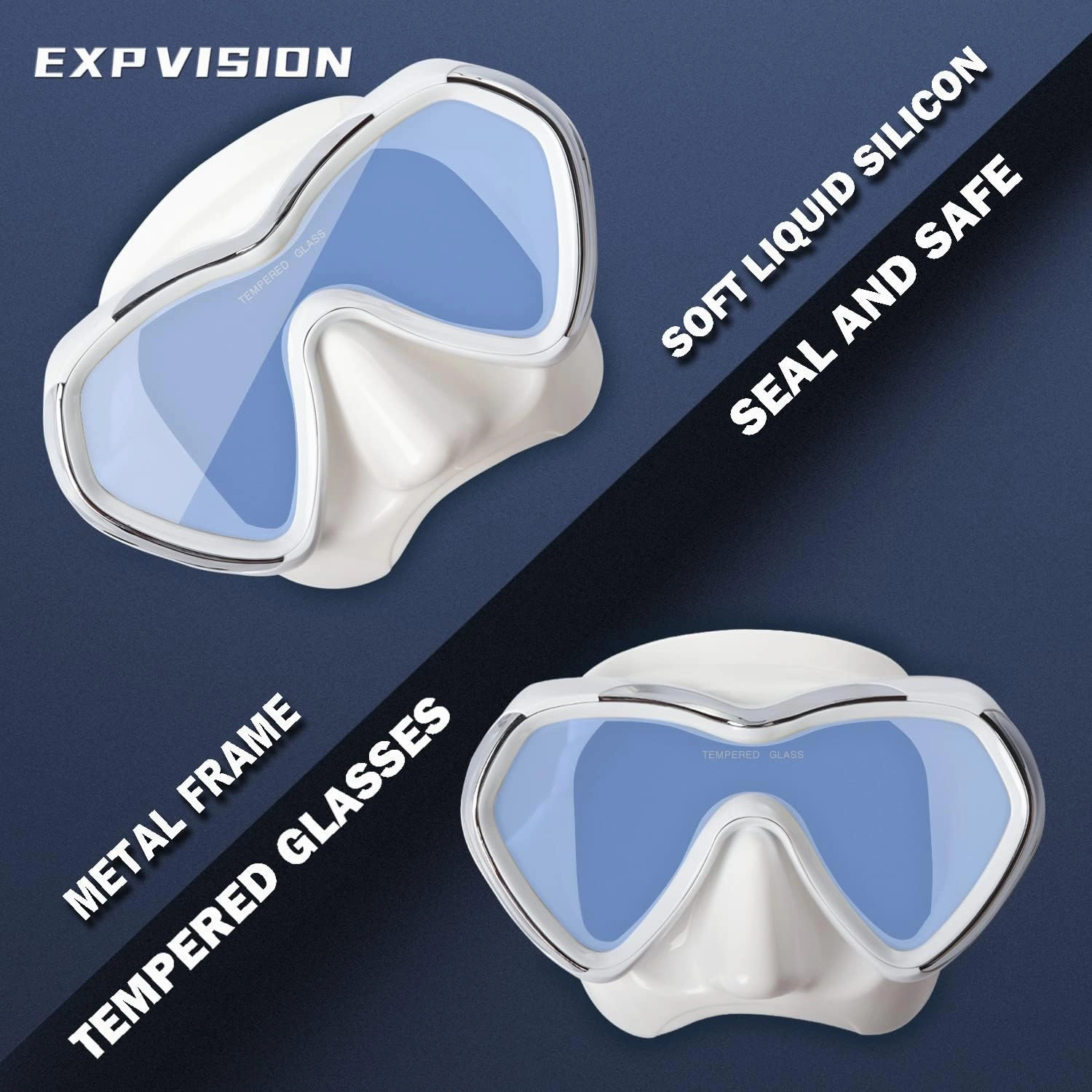Scuba Diving Mask Anti-Fog Panoramic Snorkel Goggles, Adult Mirror Swim Mask Single Lens Swim Goggles wIith Nose Cover for Diving, Snorkeling, Swimming