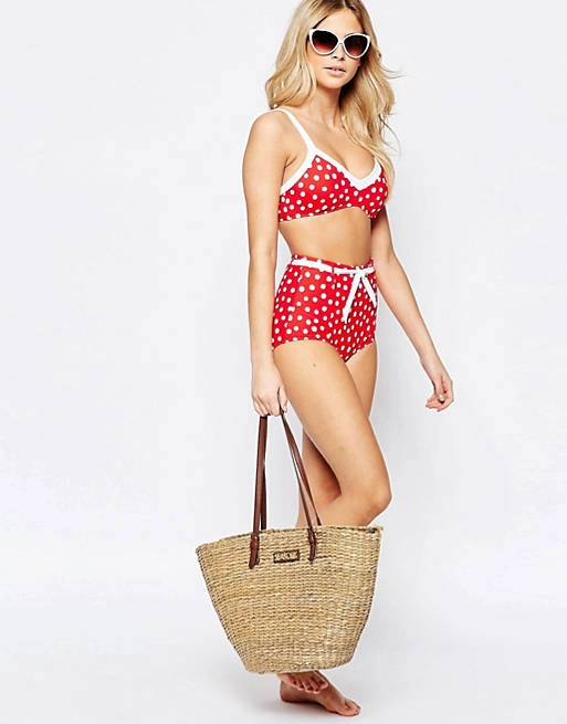 Seafolly Polkadot Spot On Red & White Bralette Bikini Top