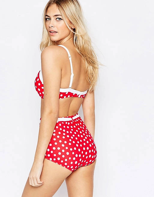Seafolly Polkadot Spot On Red & White Bralette Bikini Top