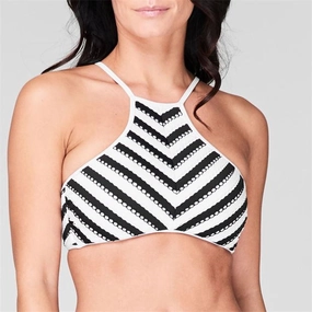 Seafolly Tankini Tank Top Bikini Black & White Coast To Coast With High Neck