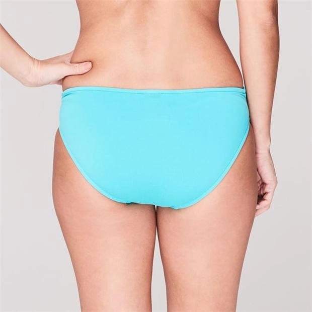 Seafolly Turquoise Bikini Goddess Twist Band Hipster Seychelles Bottoms