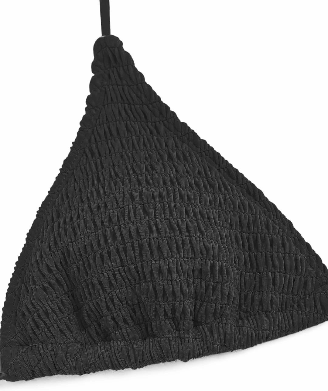 seamoly Women's Bikini Sets Smocked Two Piece Swimsuit Halter Sexy High Cut Triangle Bathing Suit Shell Ruffle Swimwear