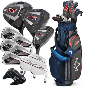 Selling Fast Callaway XR 13-Piece Stand Bag Package Set - Navy/Silver -  Graphite Best-Selling, Golf push cart, Novelty golf head covers