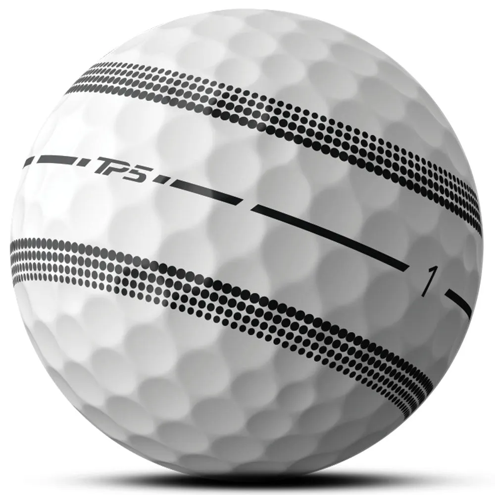 TaylorMade TP5 Clear Stripe Golf Balls - White - 12 Pack, Golf gear for tall men, TaylorMade Stealth driver