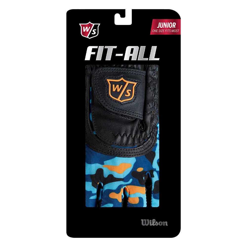 Wilson Junior All-Fit Golf Glove - Blue/Orange, Golf chipping net