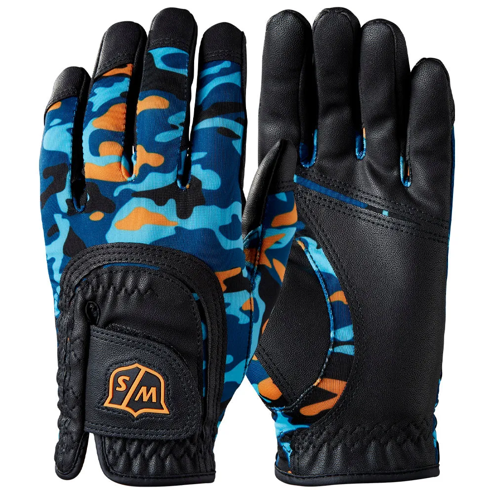 Wilson Junior All-Fit Golf Glove - Blue/Orange, Golf belt with ball marker, Golf ball beer cooler, Golf shaft puller tool