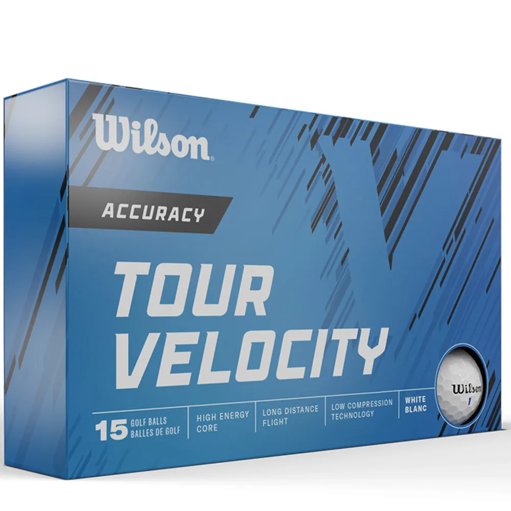 Wilson Tour Accuracy Golf Balls - White - 15 Pack, Golf accessories for women, Cyber Monday golf discounts