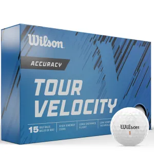 Selling Fast Wilson Tour Accuracy Golf Balls - White - 15 Pack Todays Pick, Waterproof golf bag cover, Personalized golf tees, Golf push cart