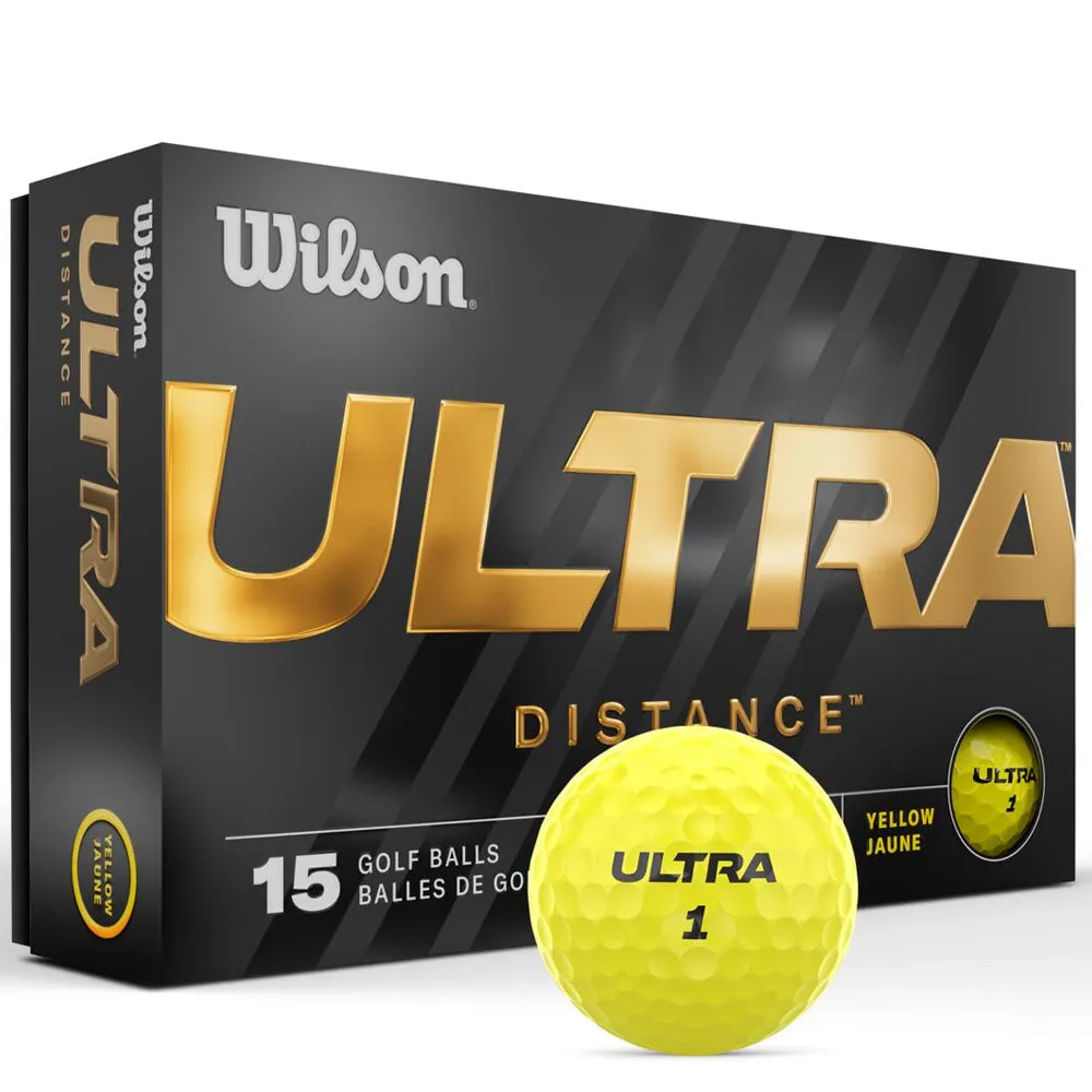 Selling Fast Wilson Ultra Distance Balls - 15 Pack - Yellow Ready to Ship, Vegan golf shoes, Senior golf clubs, Golf stand bag