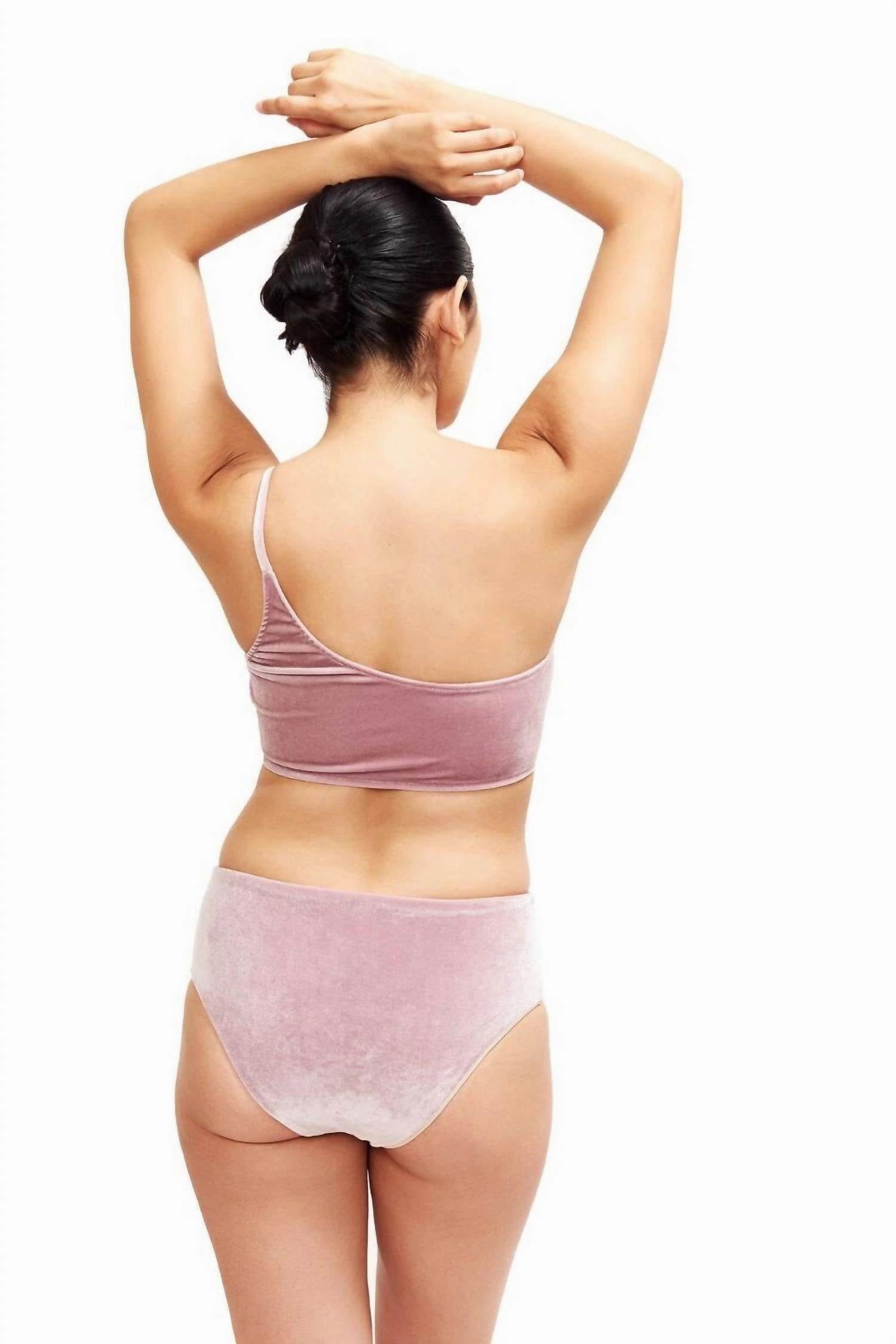 Serena Hipster Bikini Bottom In Blush Velvet