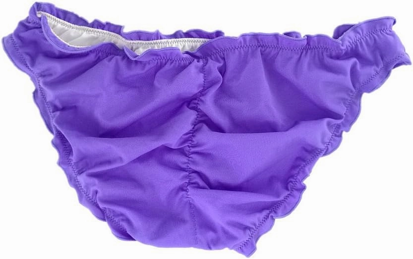 Sexy Women's Ruffle Wavy Brazilian Bikini Bottom Hipster Swimsuit