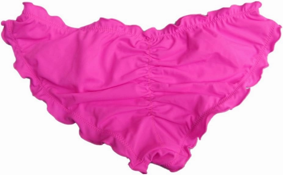 Sexy Women's Ruffle Wavy Brazilian Bikini Bottom Hipster Swimsuit