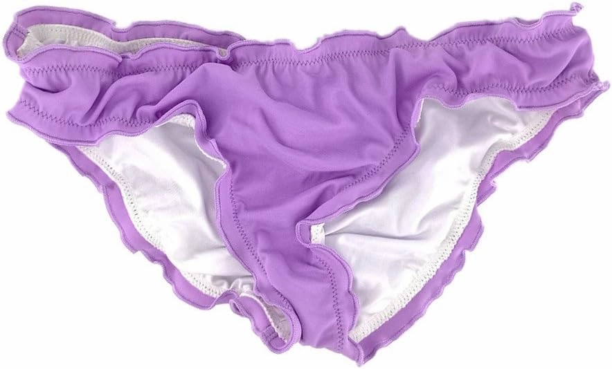 Sexy Women's Ruffle Wavy Brazilian Bikini Bottom Hipster Swimsuit
